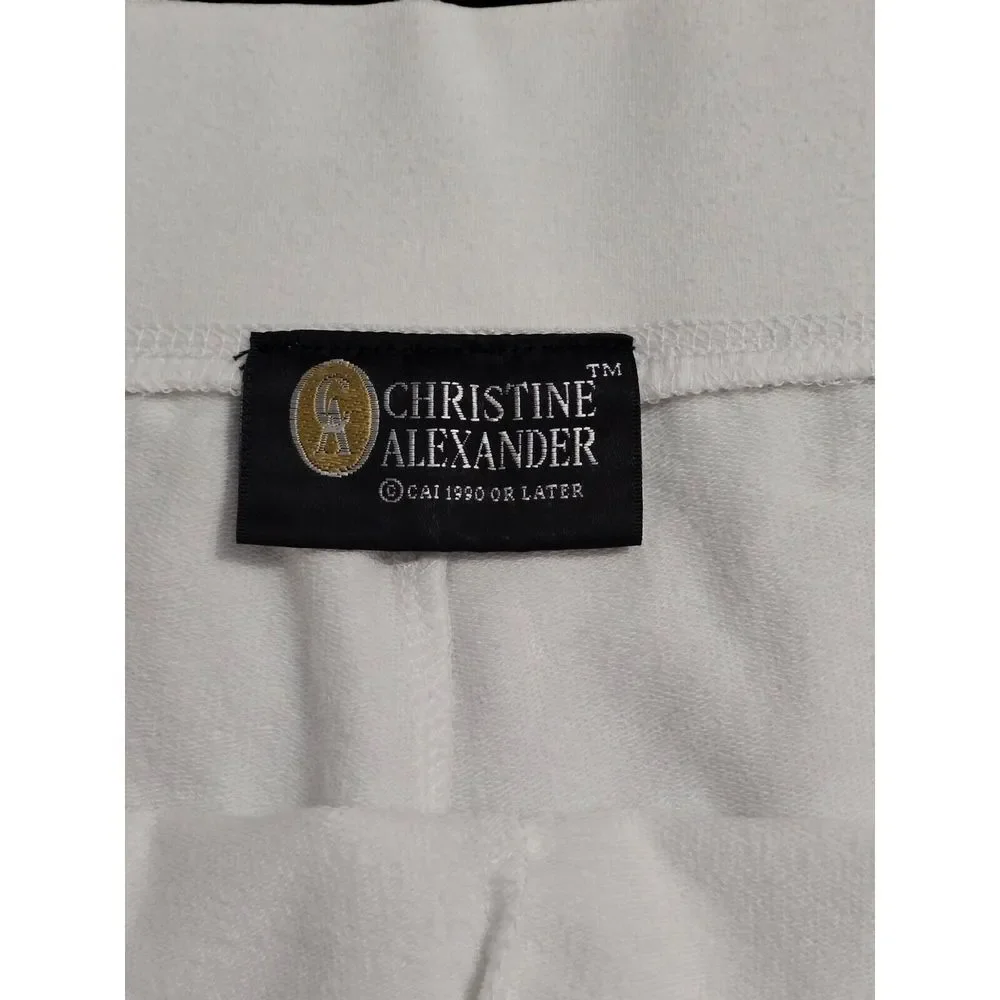Christine Alexander XL Cream Pant Cotton‎ Track Sweat Pant Dance Yoga Travel